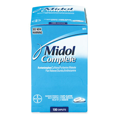 Complete Menstrual Caplets, Two-Pack, 50 Packs/Box