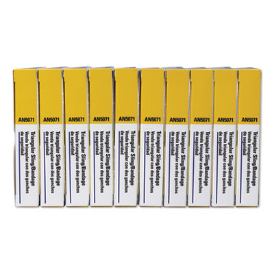 First-Aid Refill Sling/Tourniquet Triangular Bandages, 40 X 40 X 56, 10/Pack