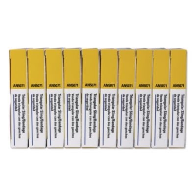 First-Aid Refill Sling/Tourniquet Triangular Bandages, 40 X 40 X 56, 10/Pack