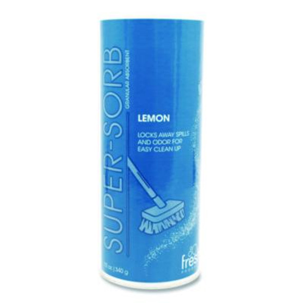 Super-Sorb Liquid Spill Absorbent, Lemon Scent, 720 Oz Absorbing Volume, 12 Oz Shaker Can