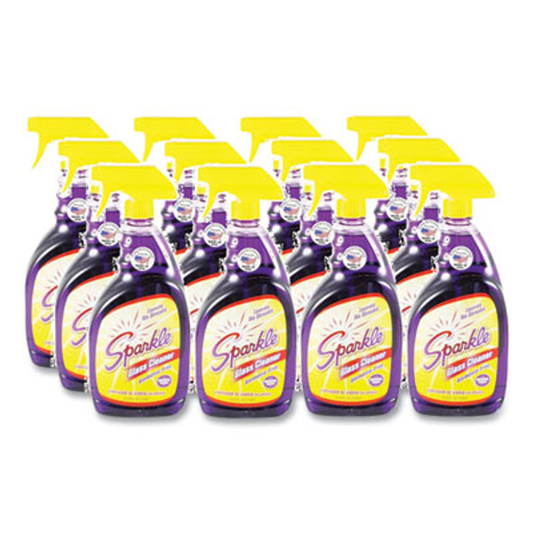 Glass Cleaner, 33.8 Oz Spray Bottle, 12/Carton