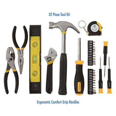32-Piece Expanded Tool Kit With Bag