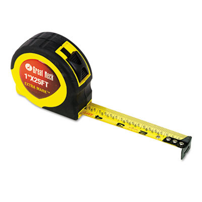 Extramark Power Tape, 1" x 25 Ft, Steel, Orange/Black