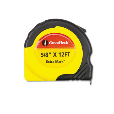 Extramark Power Tape, 0.63" x 12 Ft, Steel, Yellow/Black