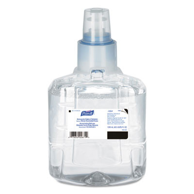 Advanced Hand Sanitizer Green Certified Foam Refill, For Ltx-12 Dispensers, 1,200 Ml, Fragrance-Free, 2/Carton