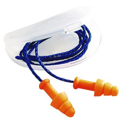 Smartfit Multiple-Use Earplugs, Corded, 25 Db Nrr, One Size Fits Most, Orange 3-Flange Plugs, 100/Box