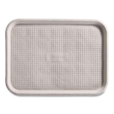 Strongholder Molded Fiber Food Trays, 9 x 12 x 1, Beige, Paper, 250/Carton