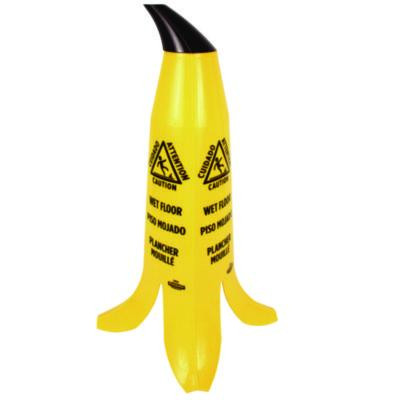 Banana Wet Floor Cones, 11 X 11.15 X 23.25, Yellow/Brown/Black