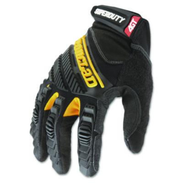 Superduty Gloves, En388: 4132, 12" Long, Medium, Black/Yellow, Pair