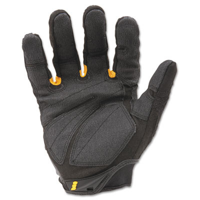Superduty Gloves, En388: 4132, 12" Long, Large, Black/Yellow, Pair