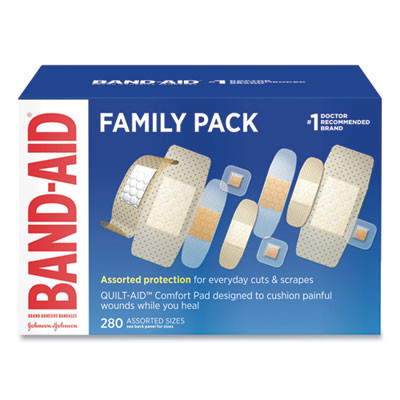 Sheer And Clear Adhesive Bandages, Assorted Sizes, 280/Box