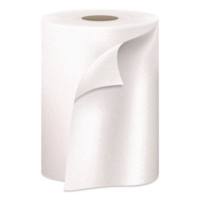 Essential High Capacity Hard Roll Towels For Business, 1-Ply, 8" x 1,000 Ft, 1.5" Core, Recycled, White, 6 Rolls/Carton