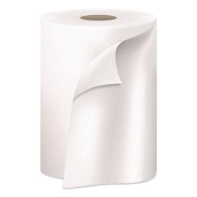 Essential Hard Roll Towels For Business, Absorbency Pockets, 1-Ply, 8" x 800 Ft, 1.5" Core, White, 12 Rolls/Carton