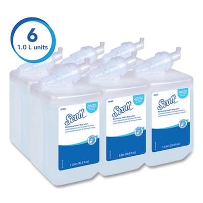 Moisturizing Hand And Body Lotion, 1 L Bottle, Fresh Scent, 6/Carton