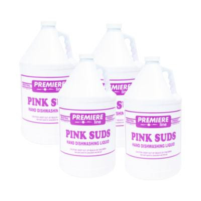 Premier Pink-Suds Pot And Pan Cleaner, 1 Gal, Bottle, 4/Carton