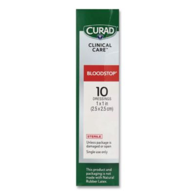 Bloodstop Sterile Hemostat Gauze Pad, 1 X 1, 10/Box