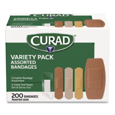 Variety Pack Assorted Bandages, 200/Box