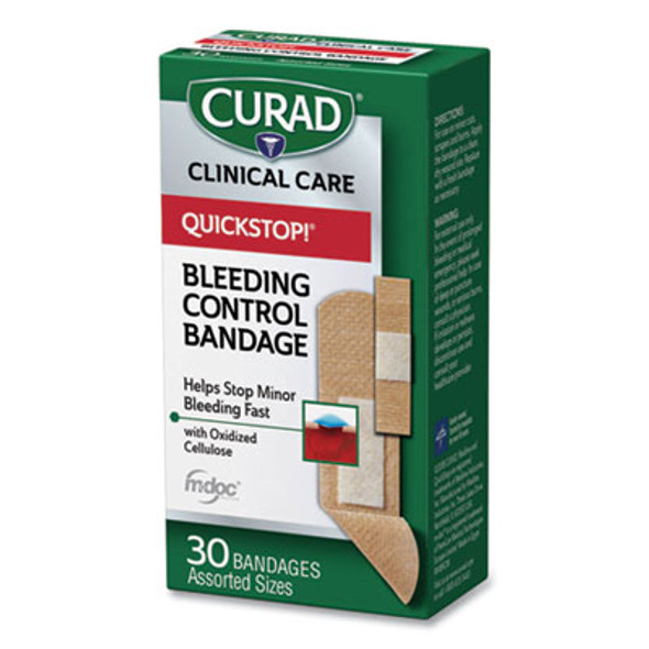 Quickstop Flex Fabric Bandages, Assorted, 30/Box