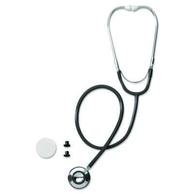 Dual-Head Stethoscope, 22" Long, Black Tube