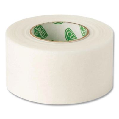 Paper Adhesive Tape, Medium-Duty, 1" x 10 Yds, White, 12/Pack