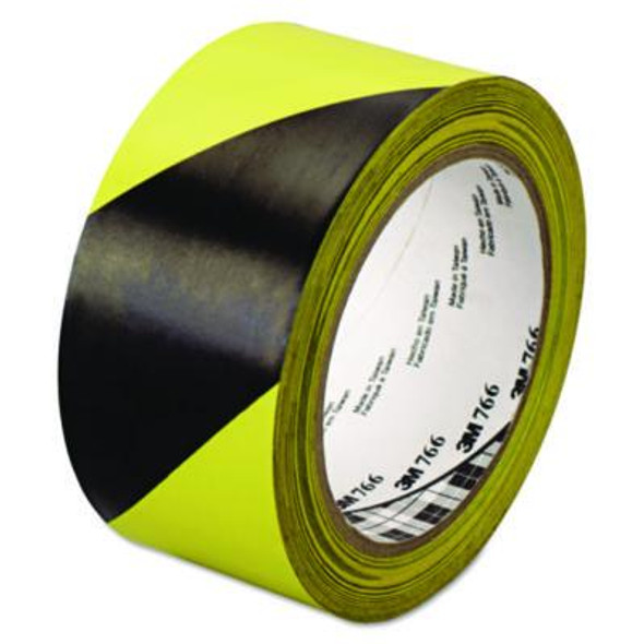 766 Hazard Marking Vinyl Tape, 2" X 36 Yds, Black/Yellow