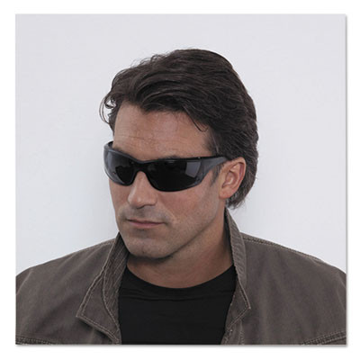 Virtua Ap Protective Eyewear, Frameless, Gray Single Lens, 20/Carton