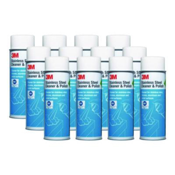 Stainless Steel Cleaner And Polish, Lime Scent, Foam, 21 Oz Aerosol Spray, 12/Carton