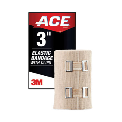 Elastic Bandage With E-Z Clips, 3 X 64