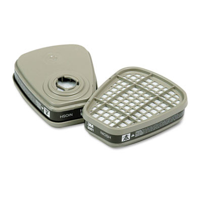 6001 Respirator Cartridge For Certain Organic Vapors, 2/Pack