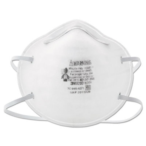 N95 Particle Respirator 8200 Mask, Standard-Size, 20/Box