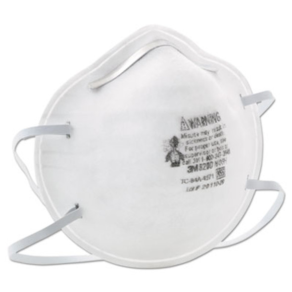 N95 Particle Respirator 8200 Mask, Standard-Size, 20/Box