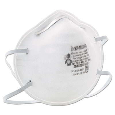 N95 Particle Respirator 8200 Mask, Standard-Size, 20/Box