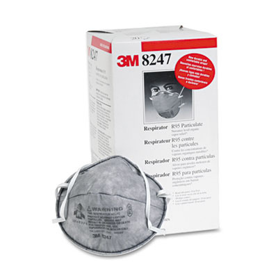 R95 Particulate Respirator w/Nuisance-Level Organic Vapor Relief, One Size Fits All, 20/Box