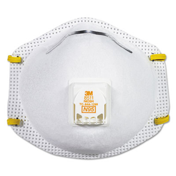 Particulate Respirator w/Cool Flow Exhalation Valve, Standard Size, 10/Box