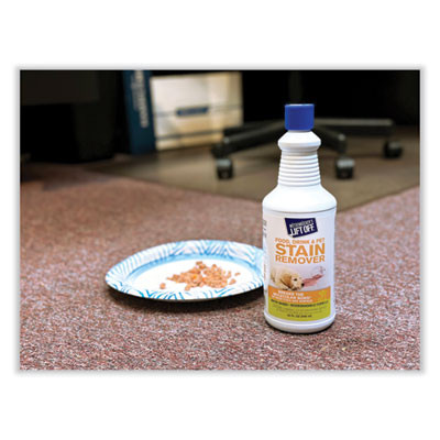 Food/Beverage/Protein Stain Remover, Unscented, 32 Oz Pour Bottle, 6/Carton