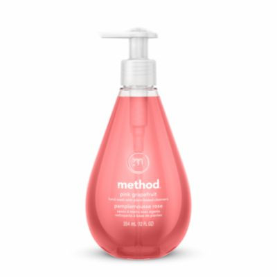 Gel Hand Wash, Pink Grapefruit Scent, 12 Oz, 6/Carton