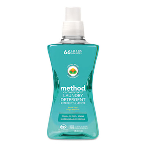 4x Concentrated Laundry Detergent, Beach Sage, 53.5 Oz Bottle, 4/Carton