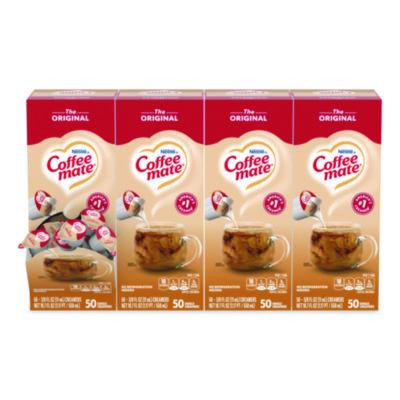 Liquid Coffee Creamer, Original, 0.38 Oz Mini Cups, 50/Box, 4 Boxes/Carton