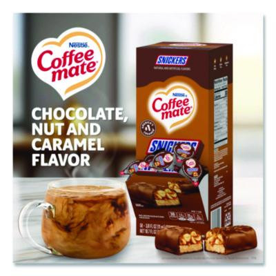 Liquid Coffee Creamer, Snickers, 0.38 Oz Mini Cups, 50/Box