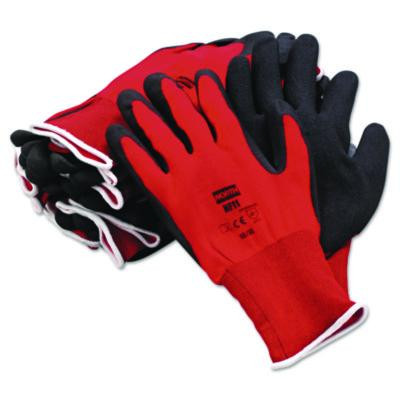Northflex Red Foamed Pvc Gloves, En388: 4131, 10" Long, X-Large (Size 10), Red/Black, 12 Pairs
