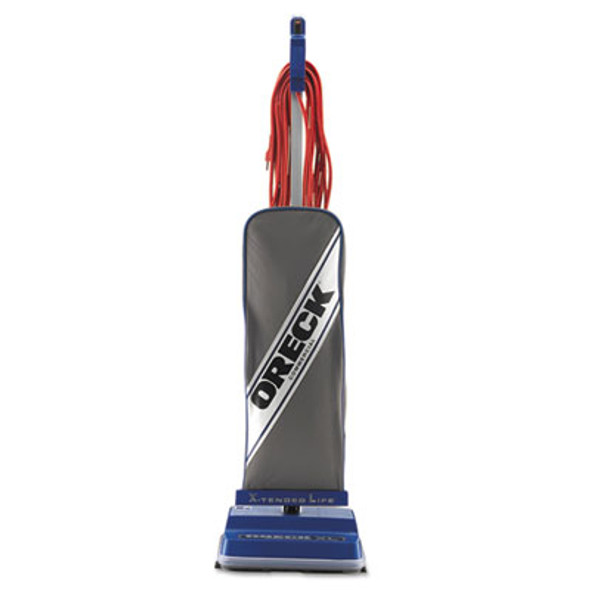 Xl Upright Vacuum, 12" Cleaning Path, Gray/Blue
