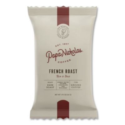 Premium Coffee, French Roast, Ground Portion Packs, 18/Carton