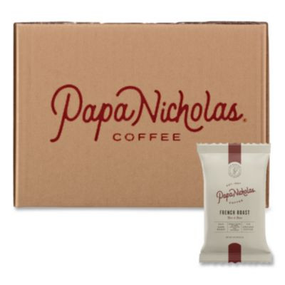 Premium Coffee, French Roast, Ground Portion Packs, 18/Carton