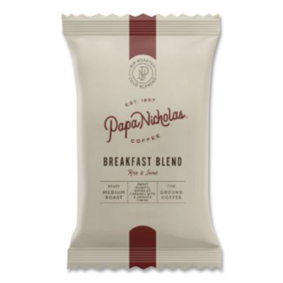 Premium Coffee, Breakfast Blend, Ground Portion Packs, 18/Carton