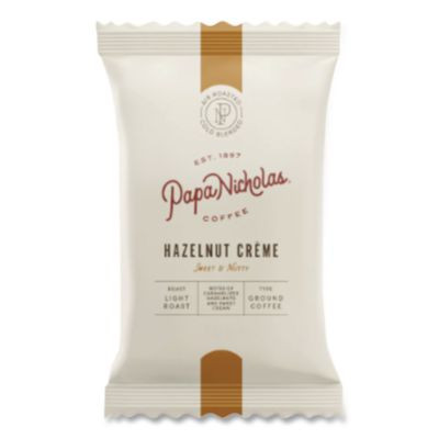 Premium Coffee, Hazelnut Creme, Ground Portion Packs, 18/Carton