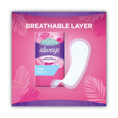 Thin Daily Panty Liners, Regular Absorbency, 120/Pack