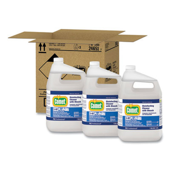 Disinfecting Cleaner W/Bleach, 1 Gal Bottle, 3/Carton