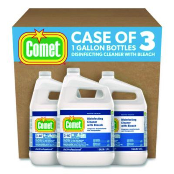 Disinfecting Cleaner W/Bleach, 1 Gal Bottle, 3/Carton