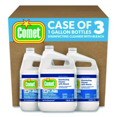 Disinfecting Cleaner w/Bleach, Fresh Scent, 1 Gal Bottle, 3/Carton