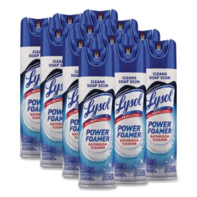 Power Foam Bathroom Cleaner, Unscented, 24 Oz Aerosol Spray, 12/Carton